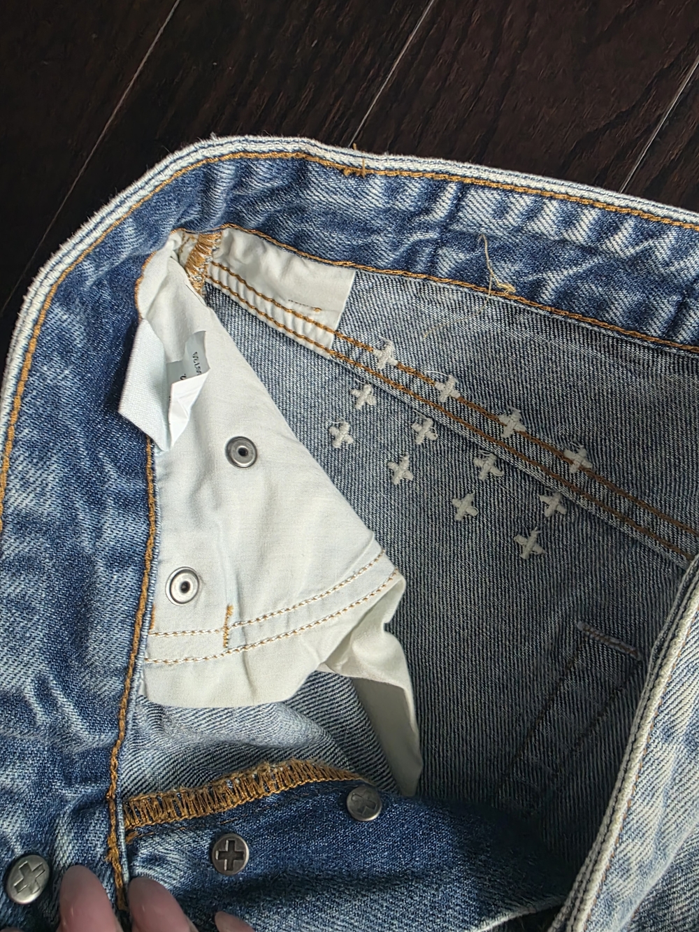 Ksubi Light Blue Distressed Straight-Leg Jeans - Picture 8 of 10